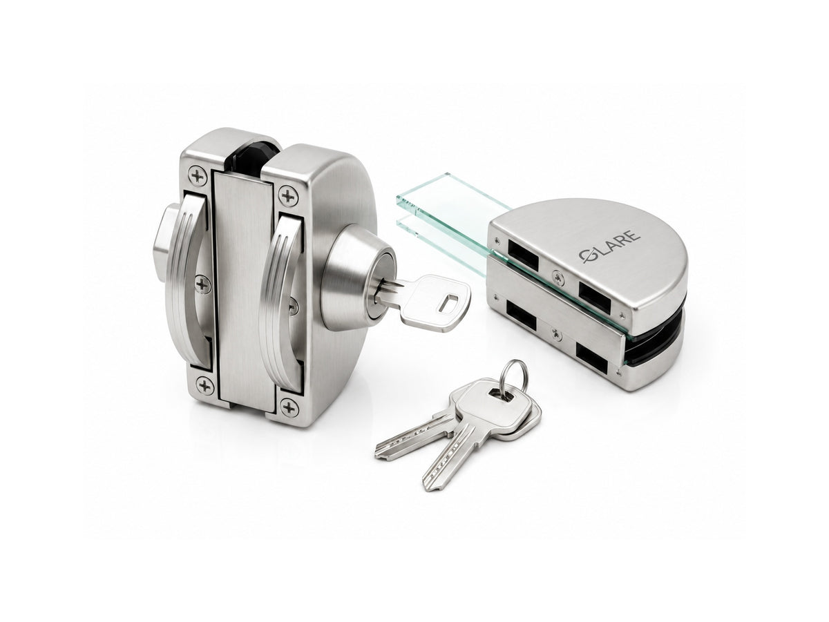 Glass to Glass key & knob 'D' lock