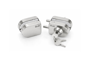 Double bullet glass to glass key & knob glass lock