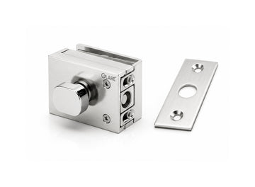 Temple lock wall to glass only knob glass lock