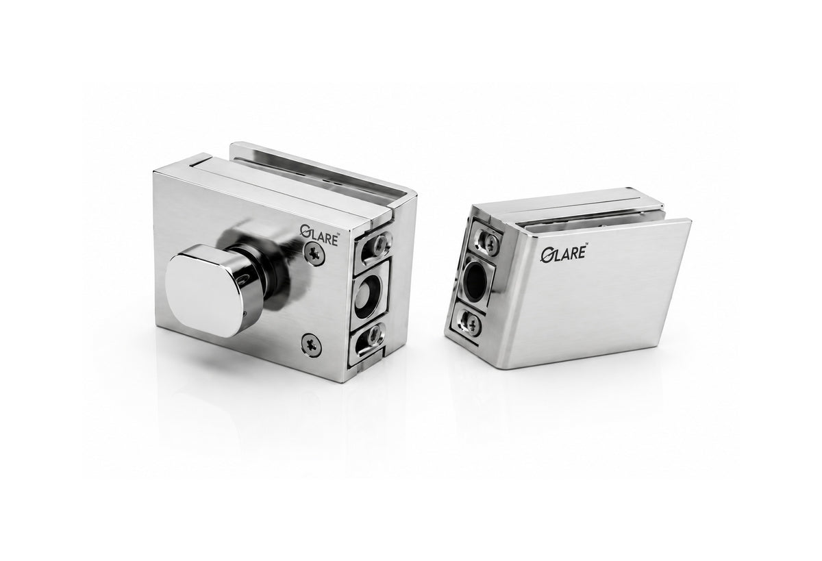 Temple lock glass to glass only knob glass lock