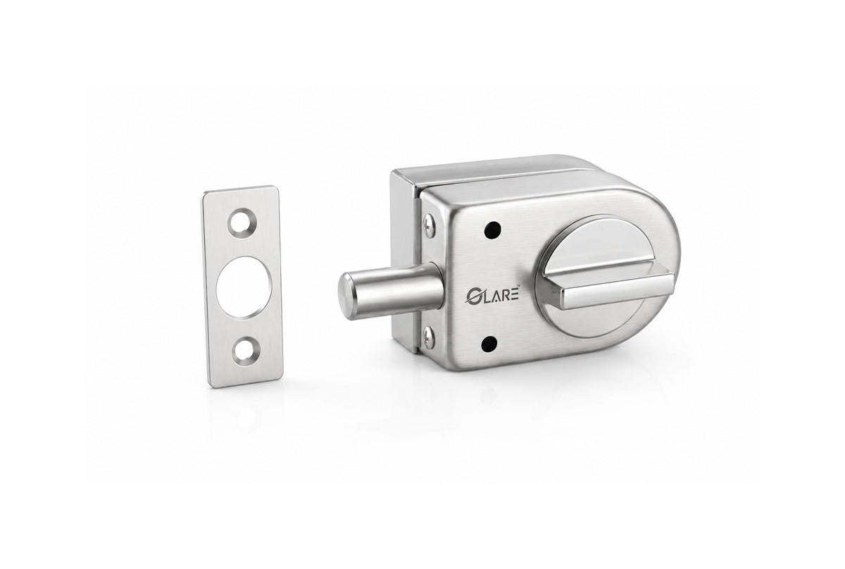 Single bullet lock wall to glass only knob glass lock