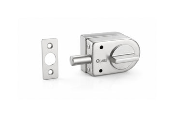Single bullet lock wall to glass only knob glass lock