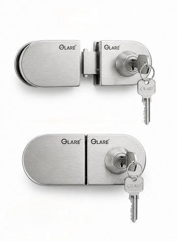 Glass to Glass key & knob sliding lock