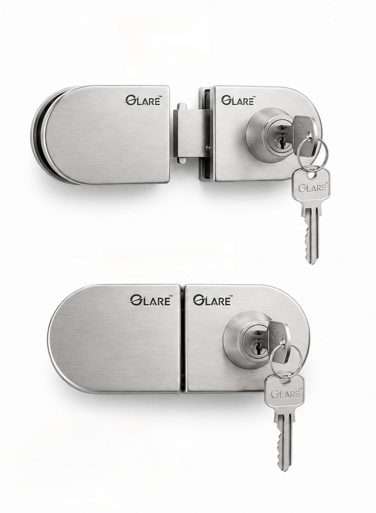 Glass to Glass key & knob sliding lock