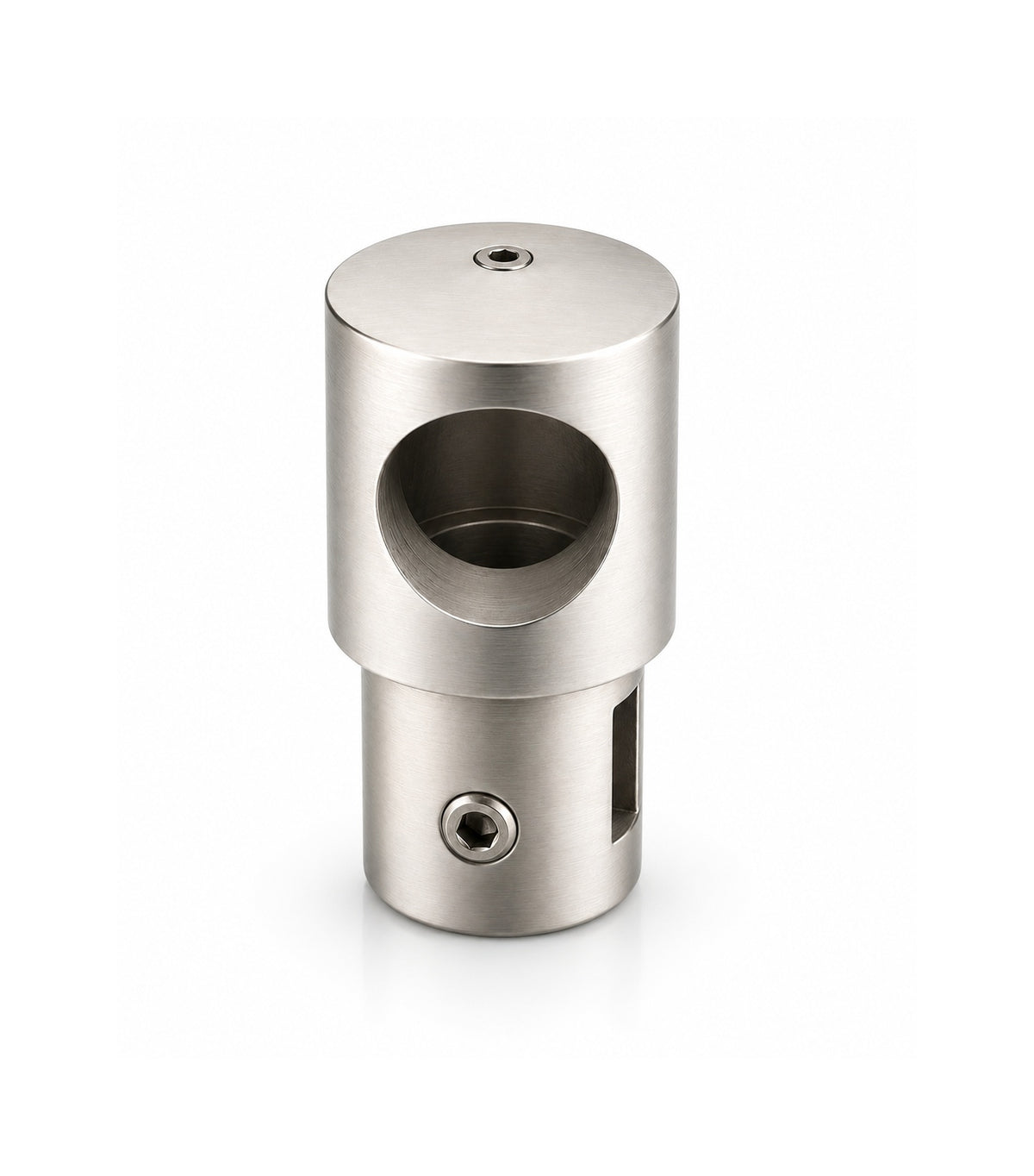 Pipe to Glass (blind) 19mm round pipe connector
