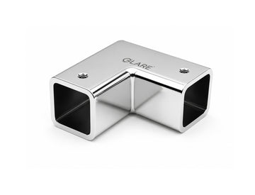 Two way 90 degree 25mm square pipe connector