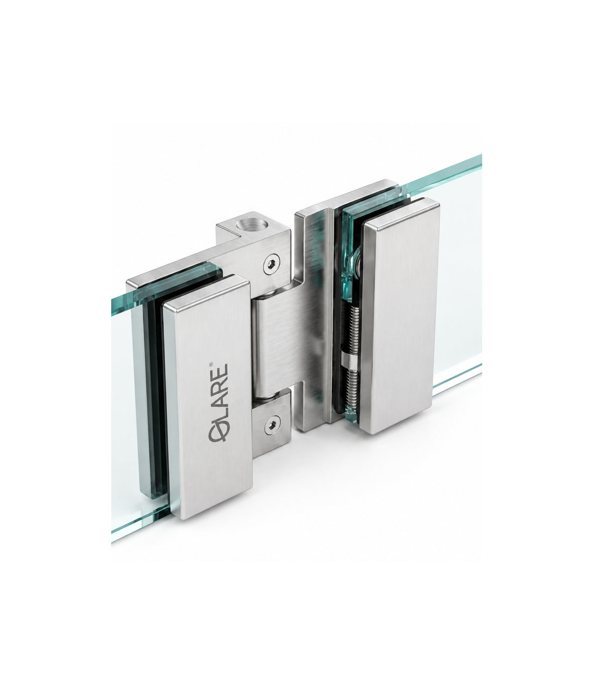 Glass to Glass hinge frameless center sliding folding
