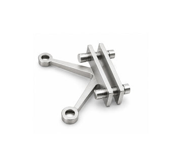 Two way fin type 90 degree spider fitting