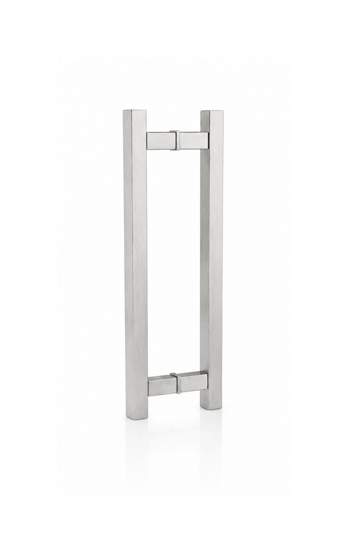 Square 'H' type glass door handle