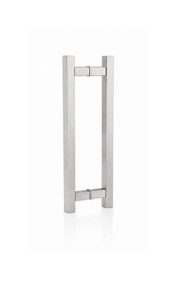 Square 'H' type glass door handle