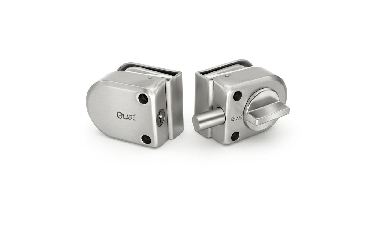 Single bullet glass to glass only knob glass door lock