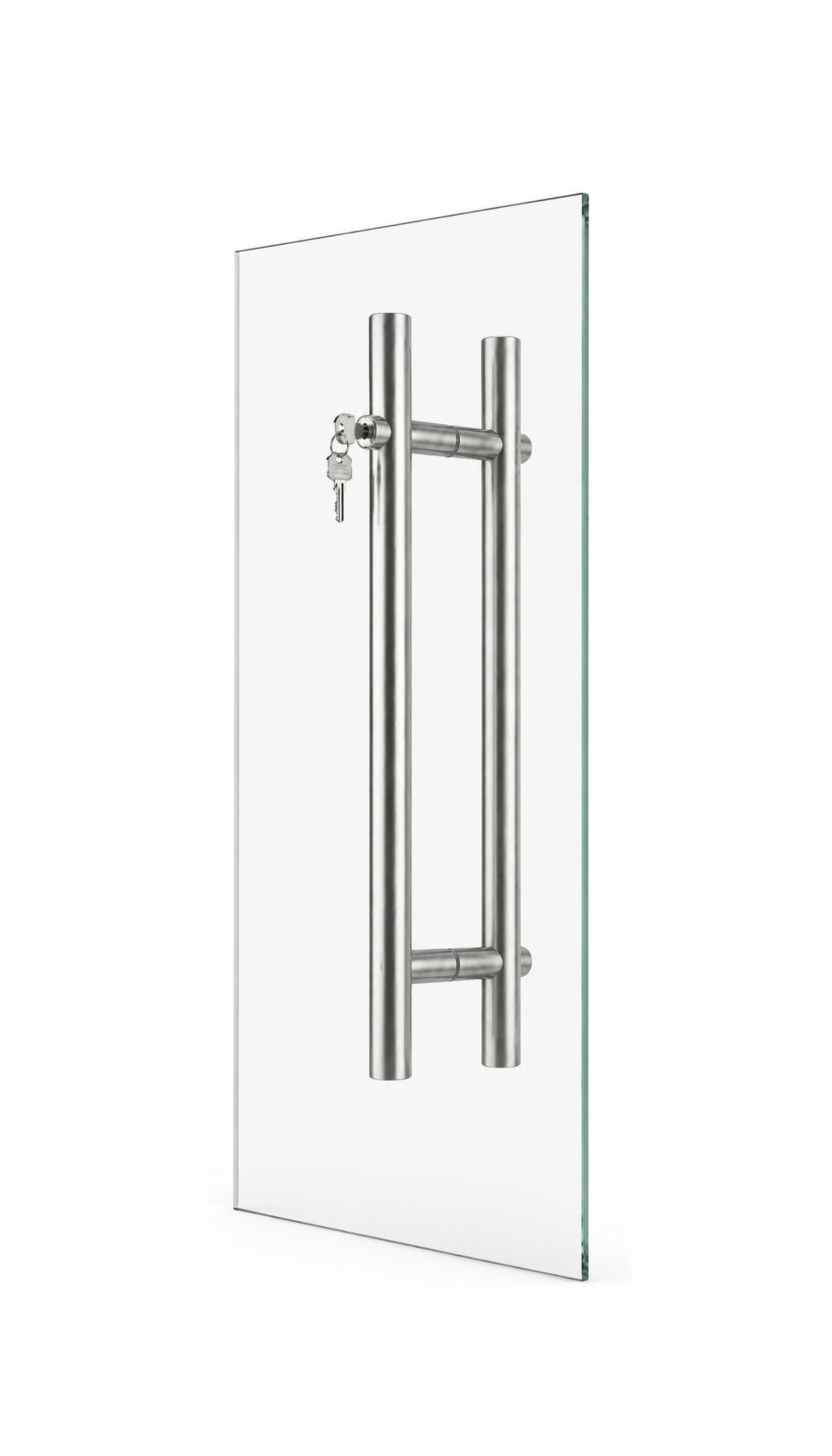 Glass door handle with Lock