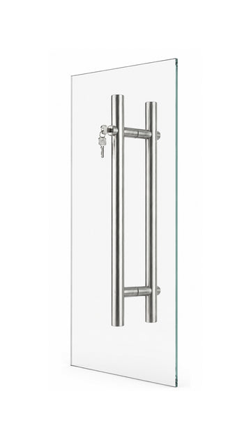 Glass door handle with Lock