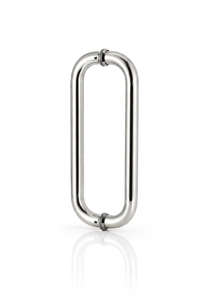 D type glass door handle