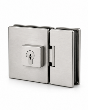 steel glass door lock