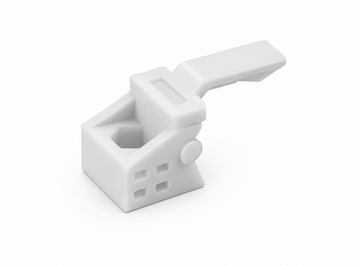 Stopper (white pvc) sliding door roller accessories