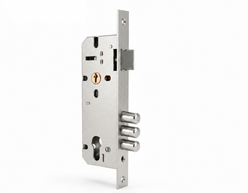 Lock body with round bullet - mortise lock body