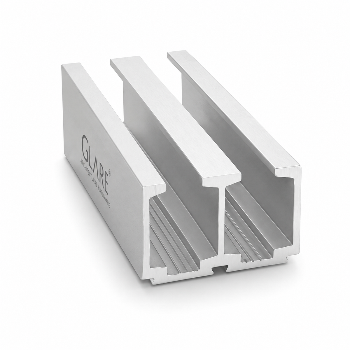 Double glass aluminium track