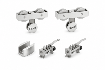 Small coin brizz roller sliding door roller fitting