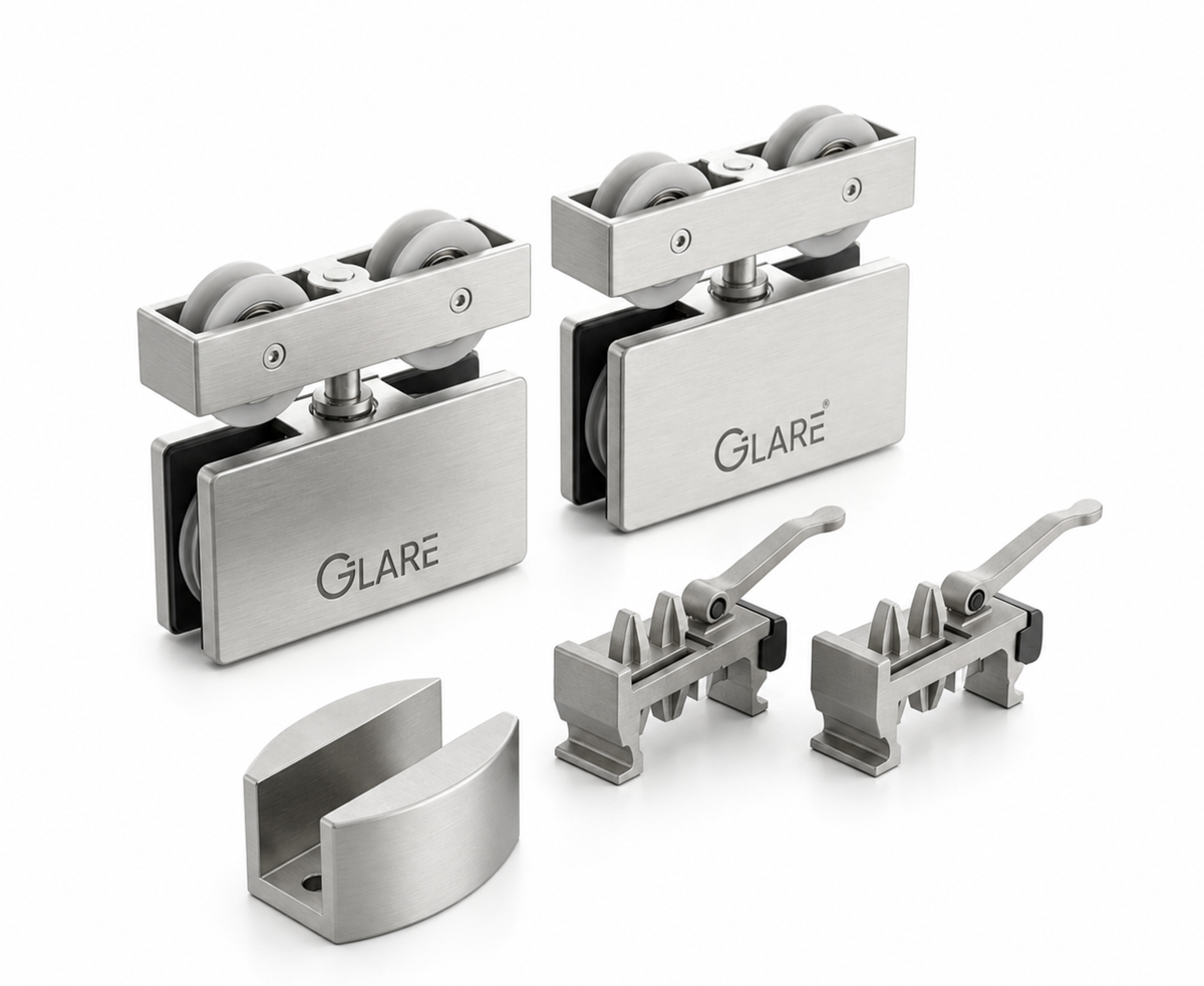 Square brizz roller sliding door roller fitting