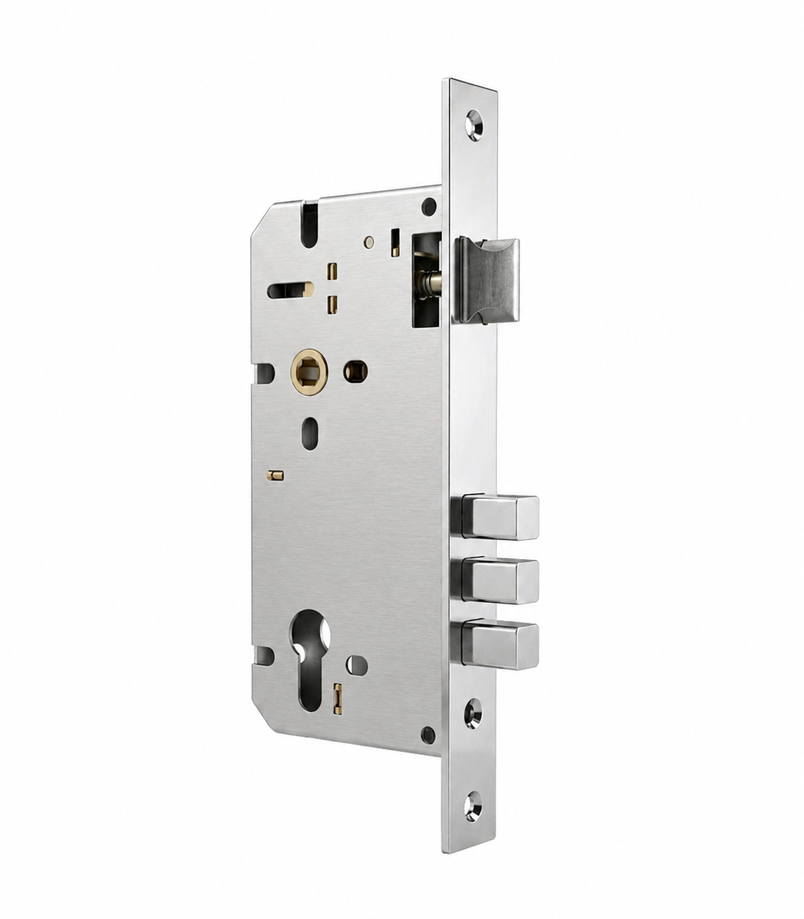 Lock body with three bullet - mortise lock body